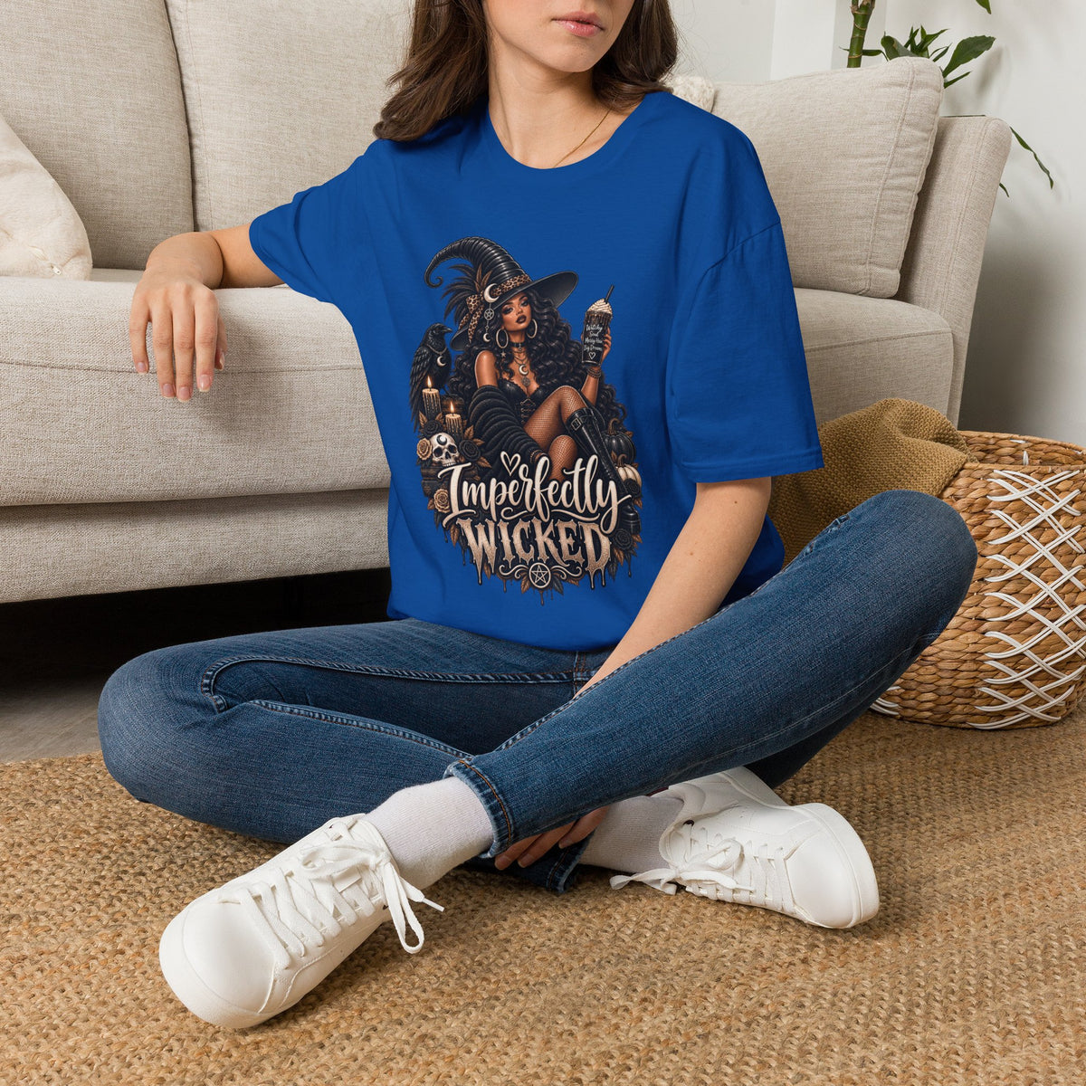 Imperfectly Wicked Halloween | Glam Ghost Design | Unisex Softstyle T-Shirt