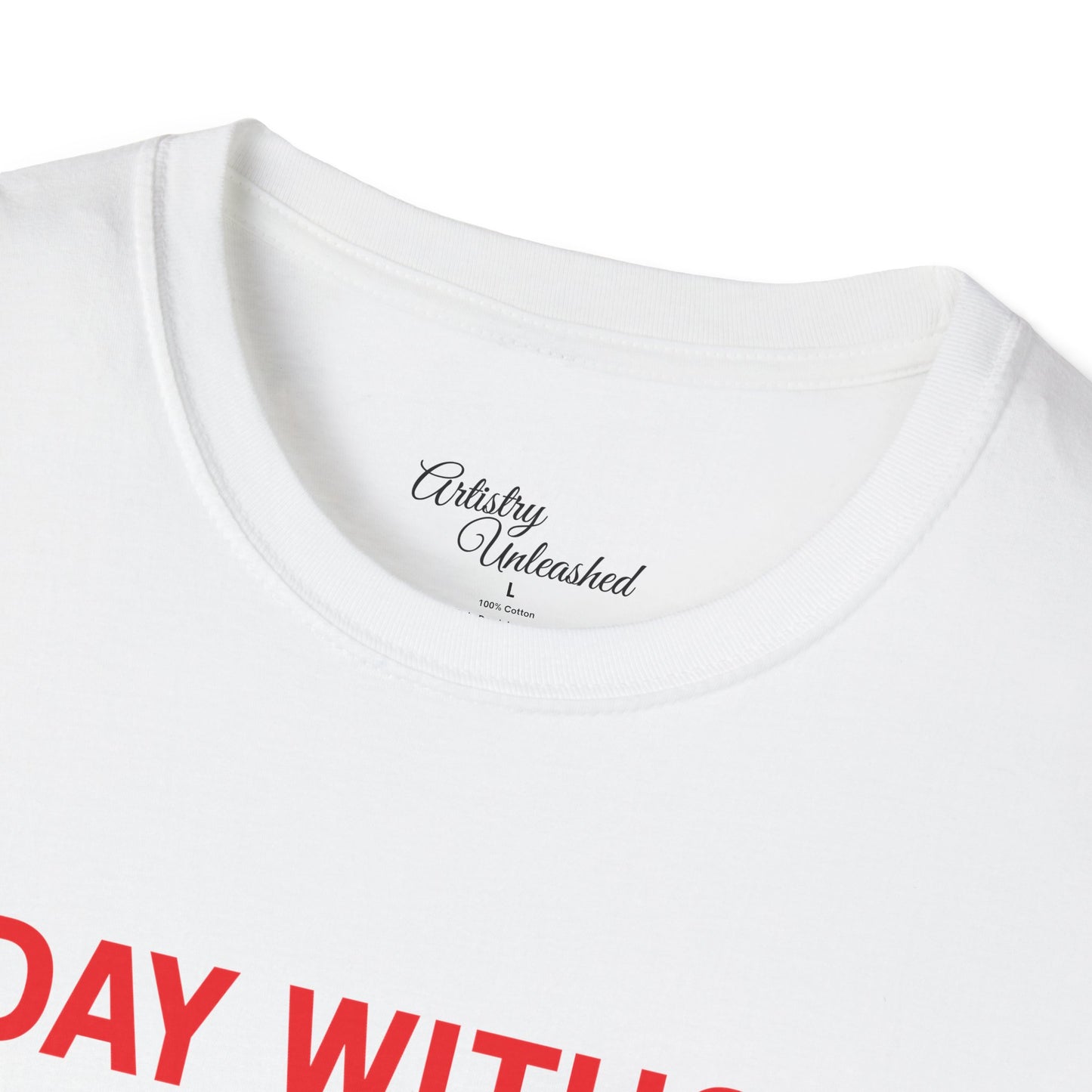 Day Without Anime White Unisex Softstyle T-Shirt