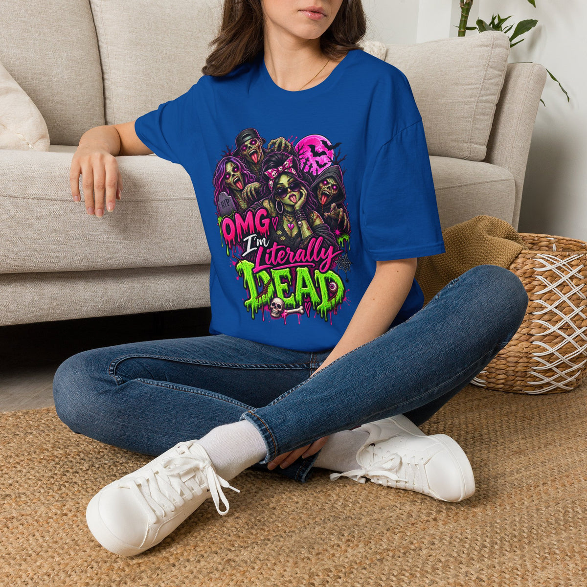 Literally Dead Halloween | Glam Ghost Design | Unisex Softstyle T-Shirt