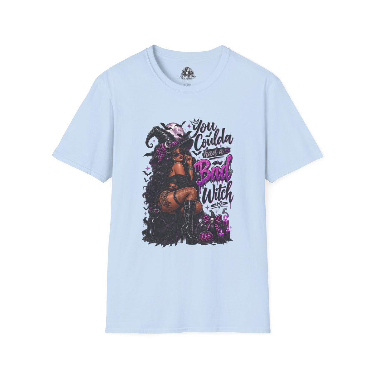 Bad Witch Halloween | Glam Ghost Design | Unisex Softstyle T-Shirt