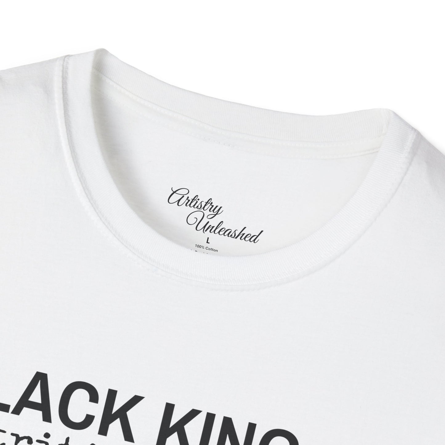 Black King Nutrition Facts Unisex Softstyle T-Shirt