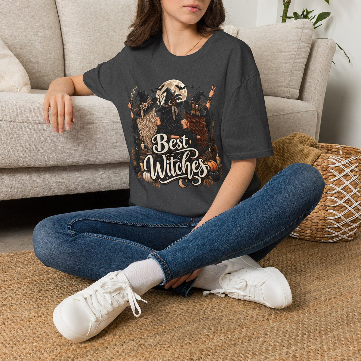 Best Witches Halloween | Glam Ghost Design | Unisex Softstyle T-Shirt