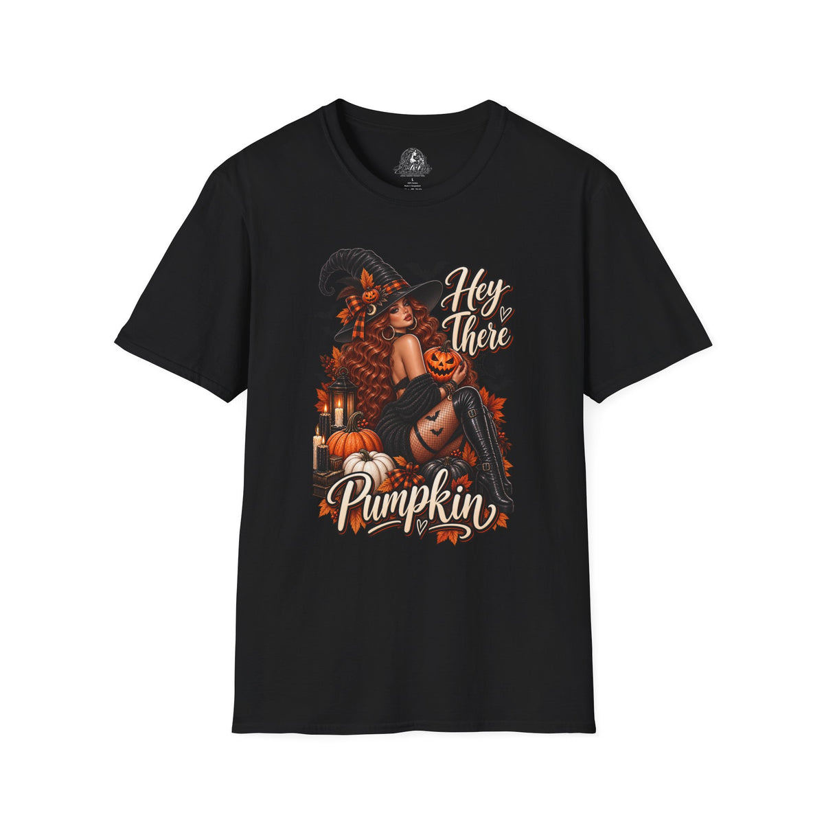 Hey There Pumpkin Halloween | Glam Ghost Design | Unisex Softstyle T-Shirt