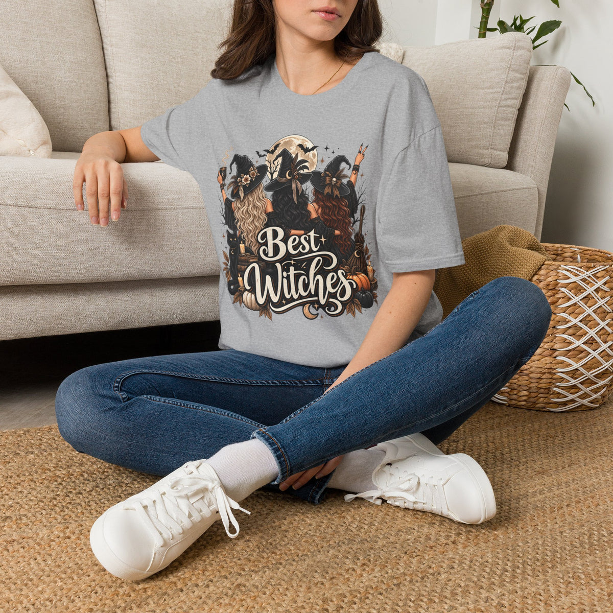 Best Witches Halloween | Glam Ghost Design | Unisex Softstyle T-Shirt