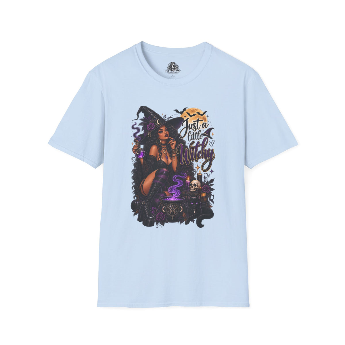 A Little Witchy Halloween | Glam Ghost Design | Unisex Softstyle T-Shirt