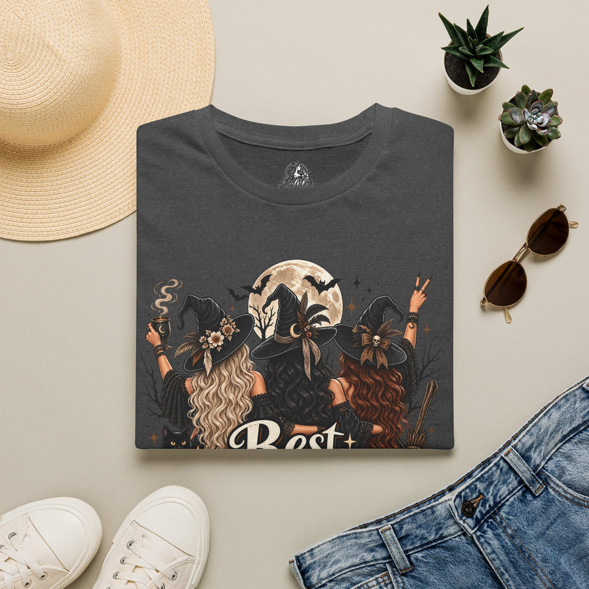 Best Witches Halloween | Glam Ghost Design | Unisex Softstyle T-Shirt