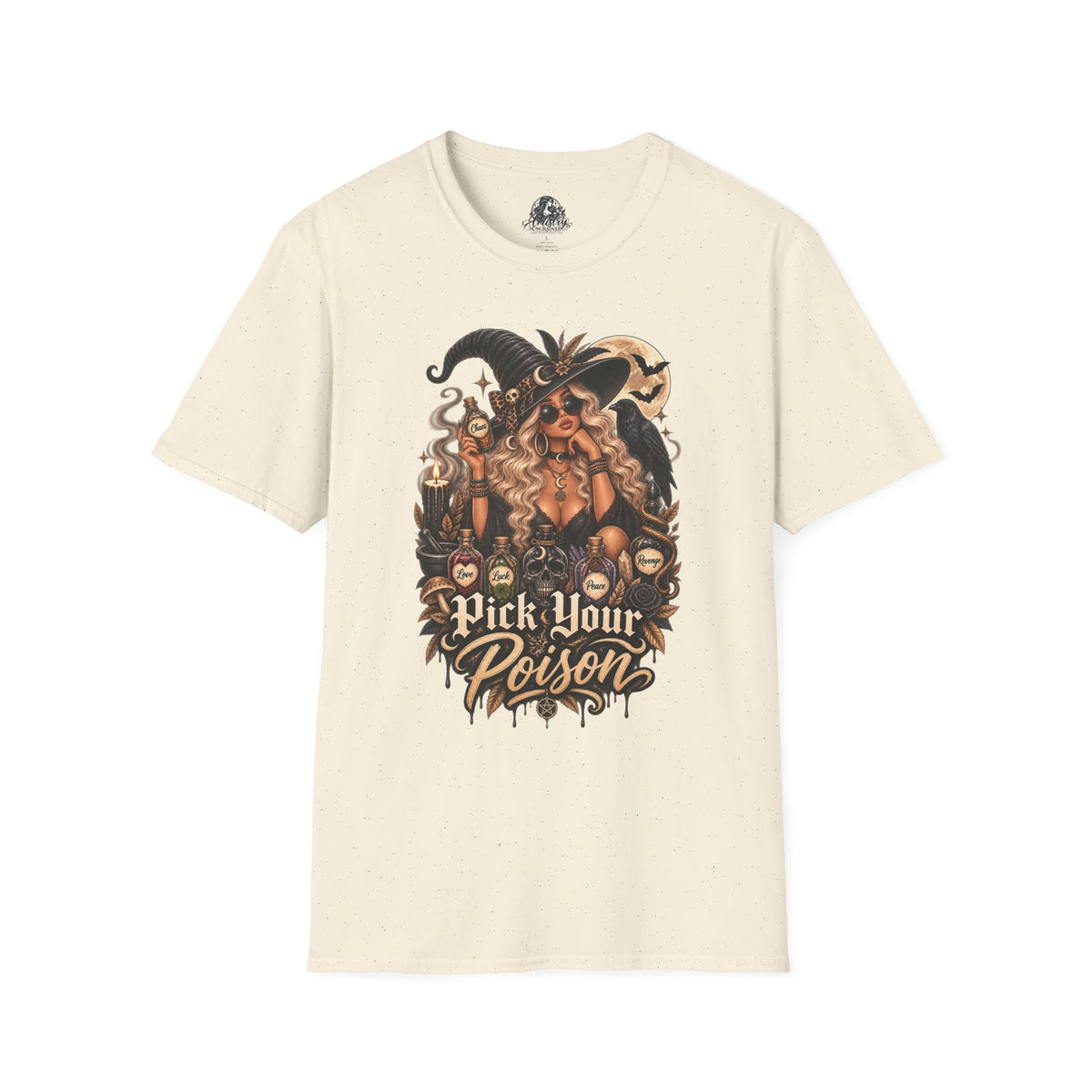 Pick Your Poison Halloween | Glam Ghost Design | Unisex Softstyle T-Shirt