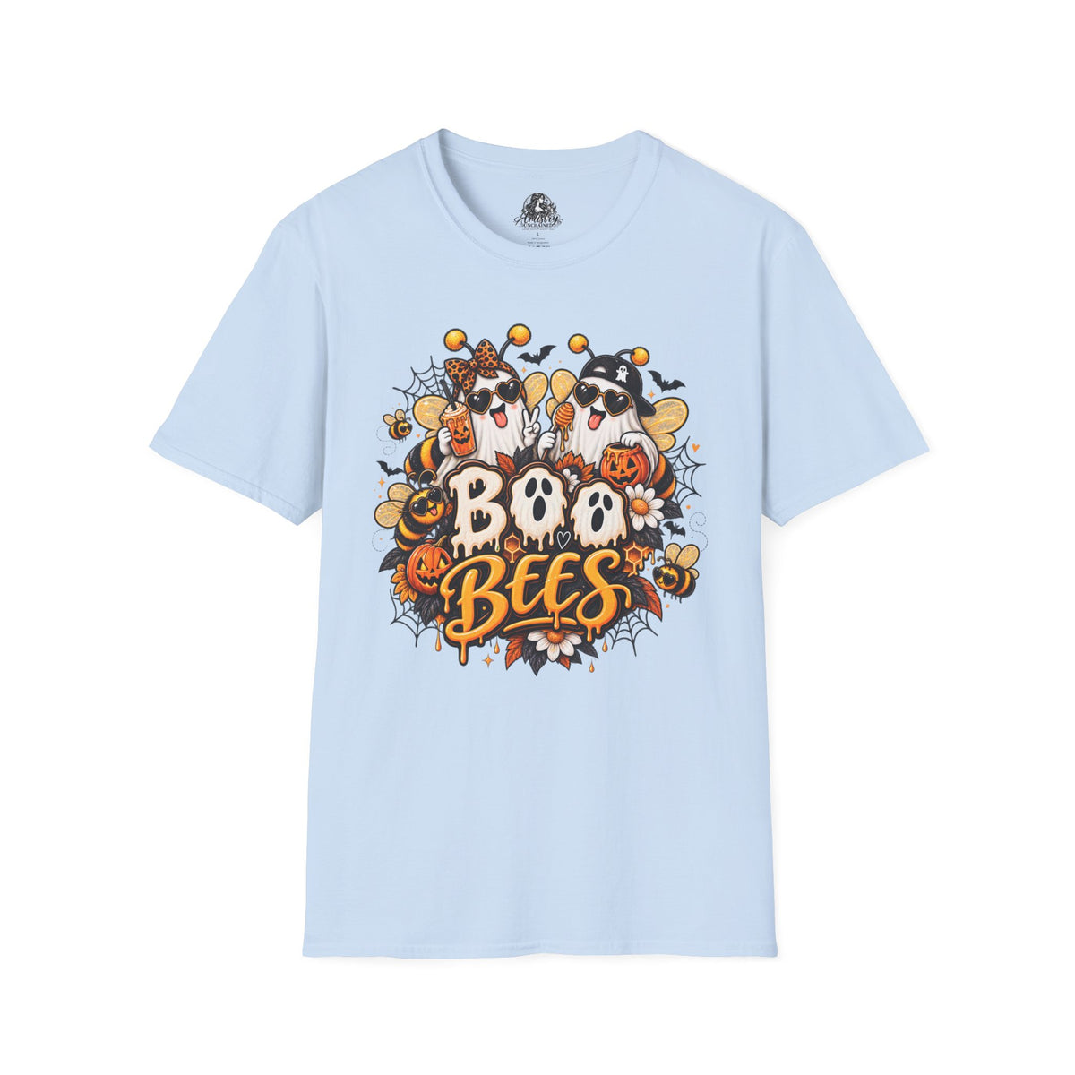 Boo Bees Halloween | Glam Ghost Design | Unisex Softstyle T-Shirt
