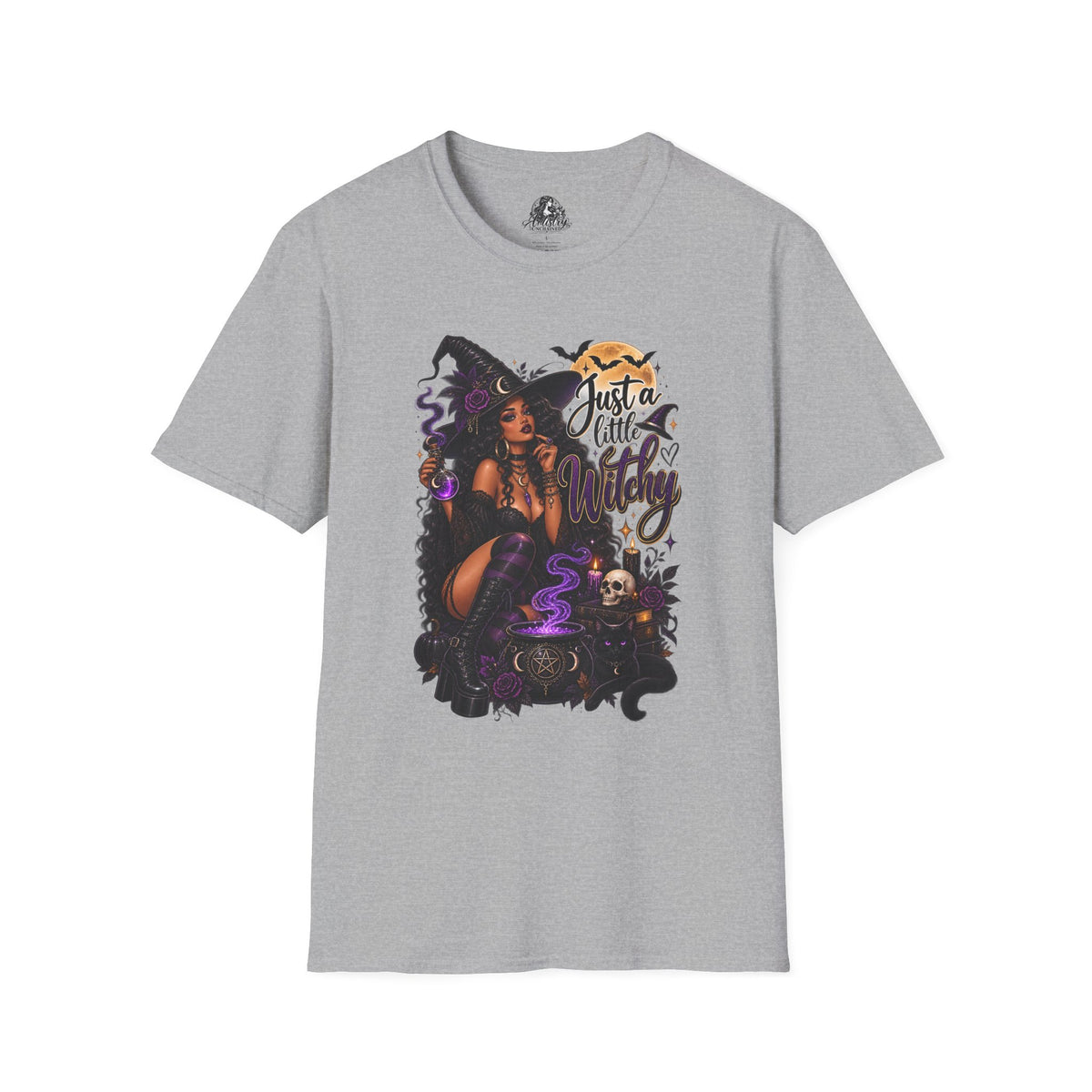A Little Witchy Halloween | Glam Ghost Design | Unisex Softstyle T-Shirt