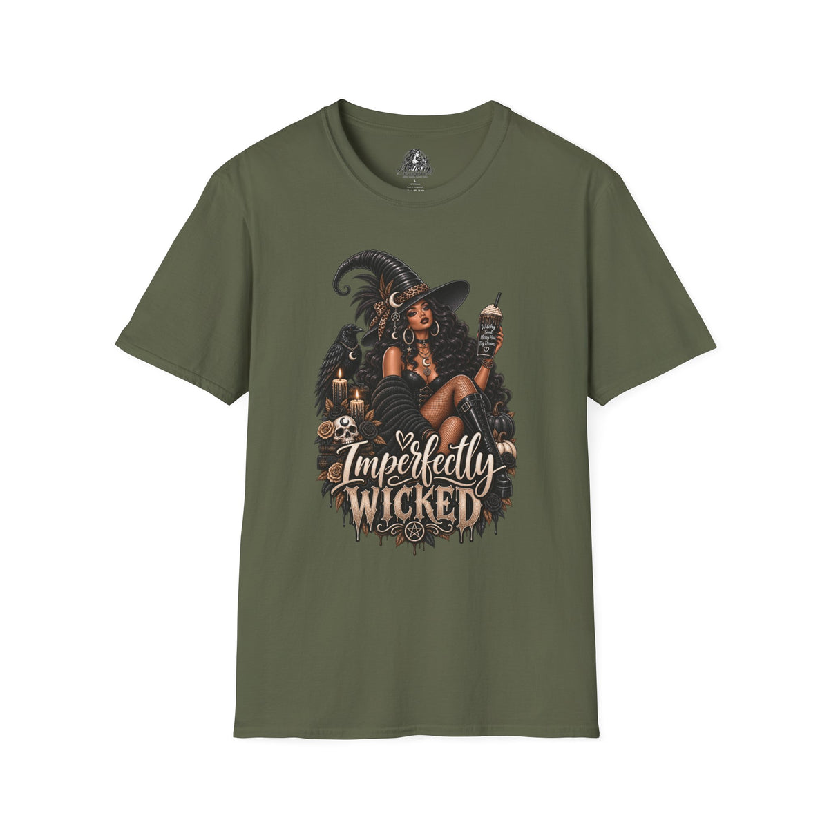 Imperfectly Wicked Halloween | Glam Ghost Design | Unisex Softstyle T-Shirt