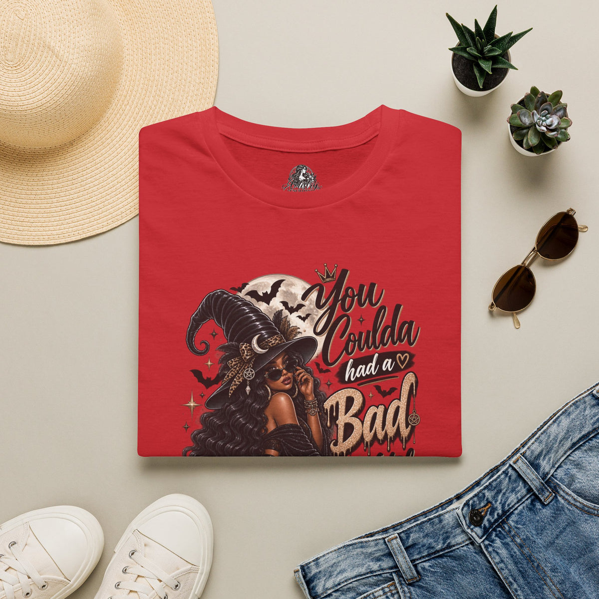 Bad Witch Halloween | Glam Ghost Design | Unisex Softstyle T-Shirt