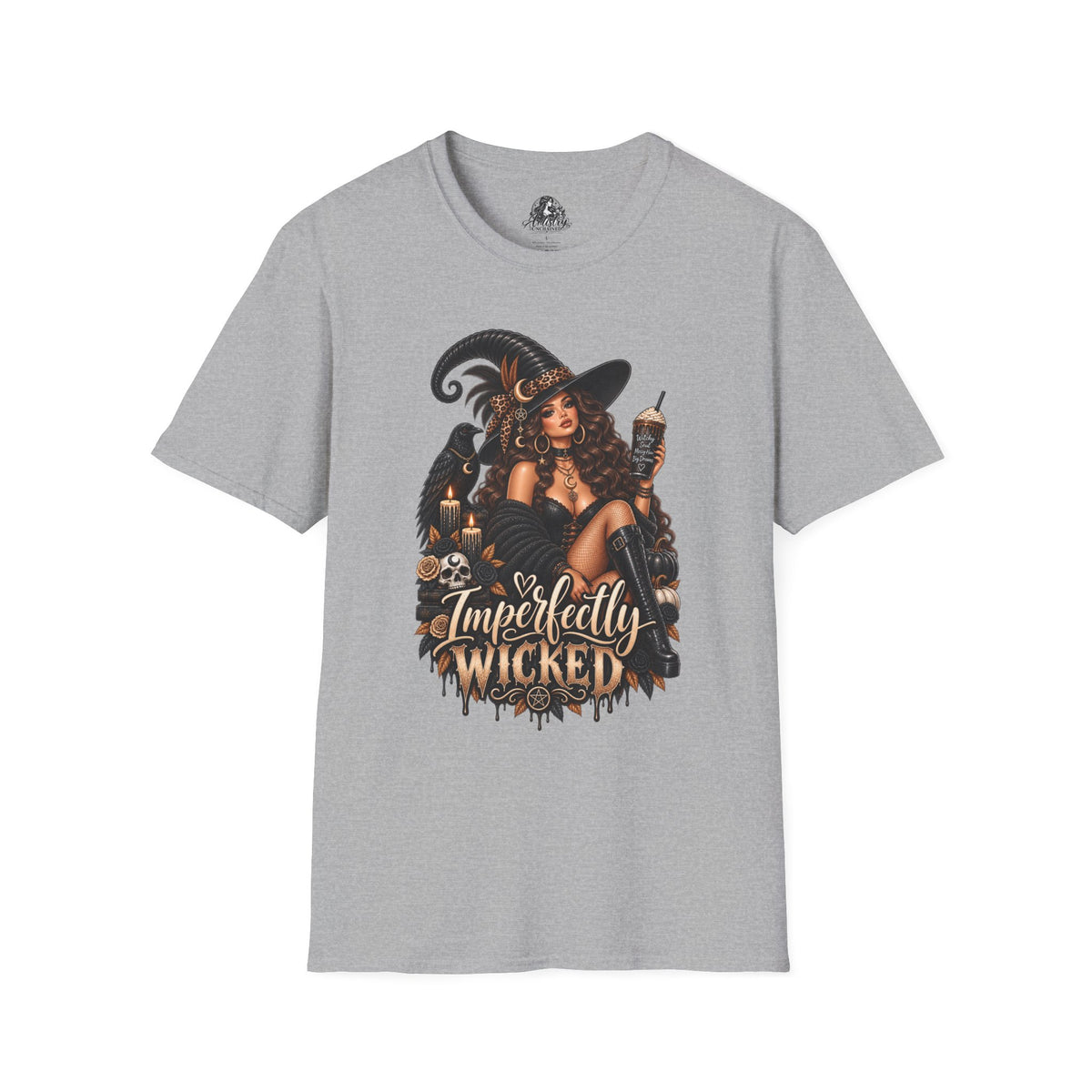Imperfectly Wicked Halloween | Glam Ghost Design | Unisex Softstyle T-Shirt