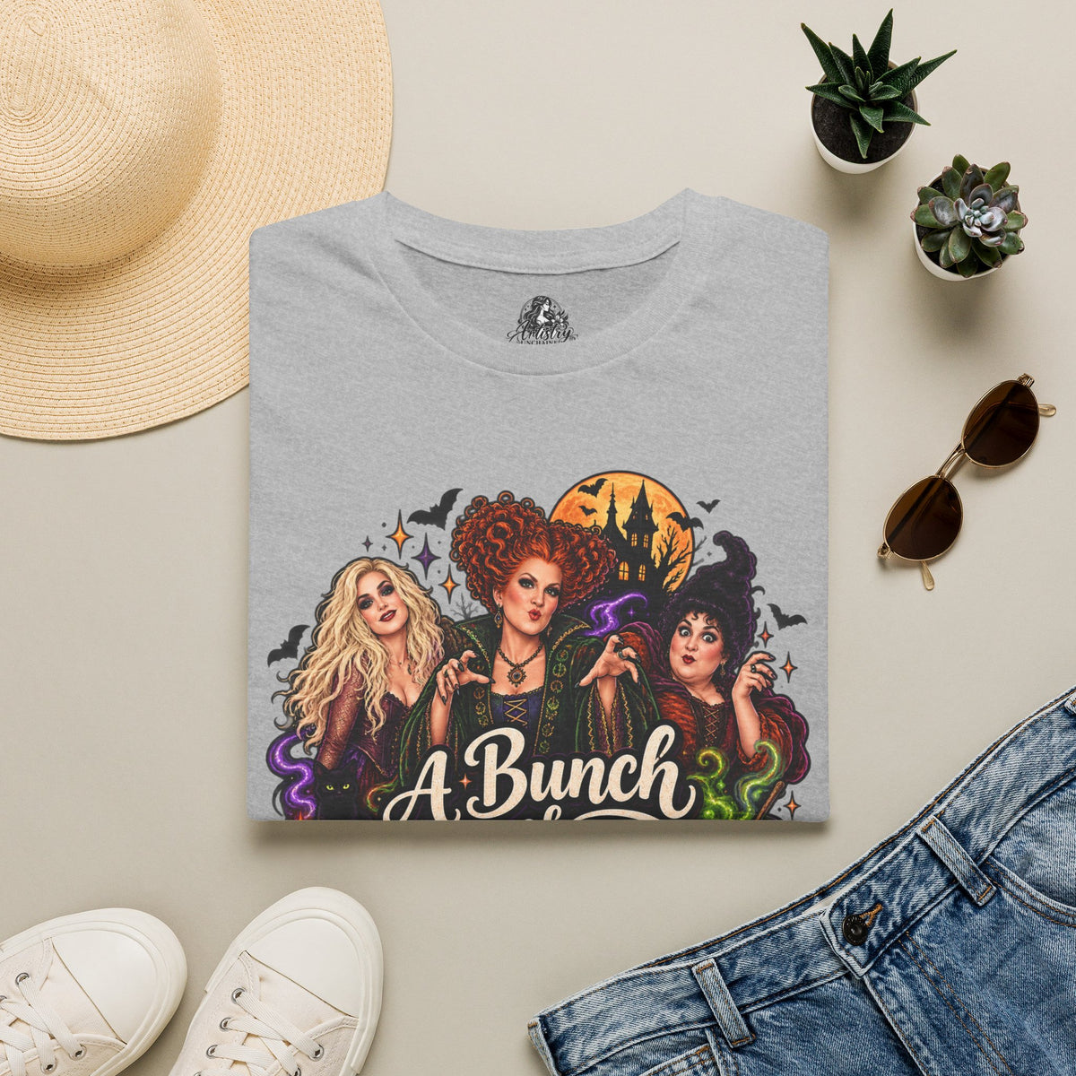 Bunch of Hocus Pocus Halloween | Glam Ghost Design | Unisex Softstyle T-Shirt