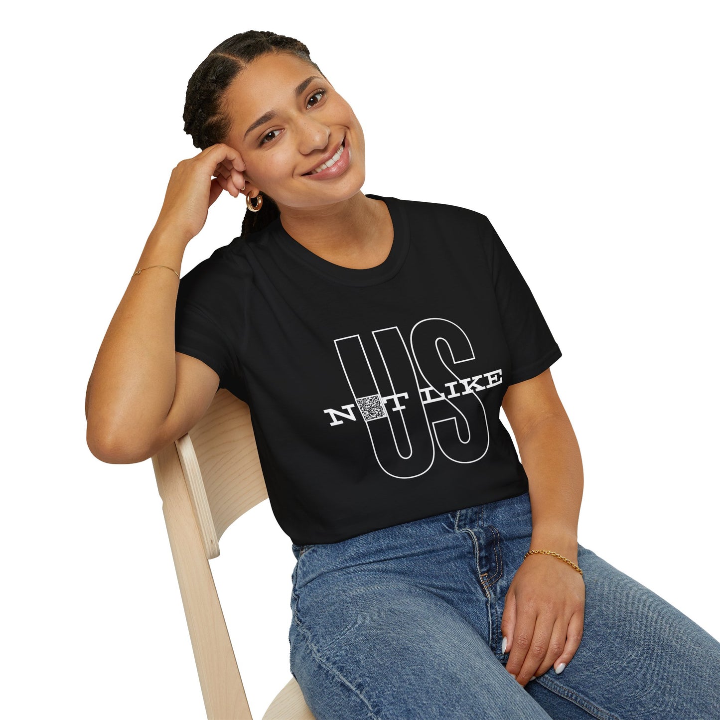 Not Like Us QR Unisex Softstyle T-Shirt