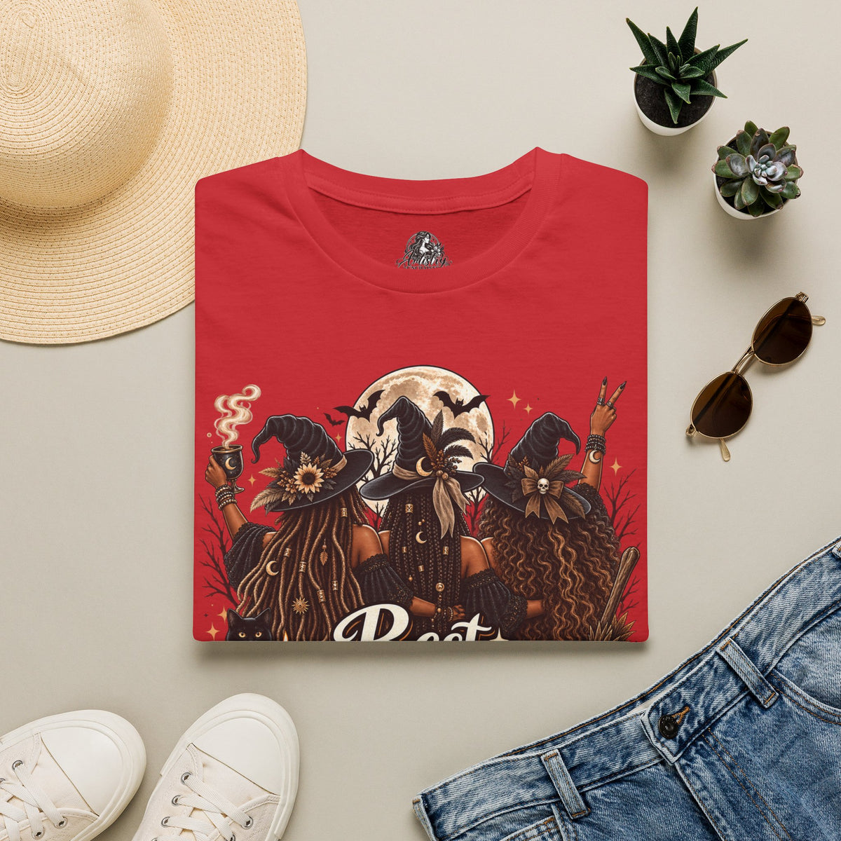 Best Witches Halloween | Glam Ghost Design | Unisex Softstyle T-Shirt