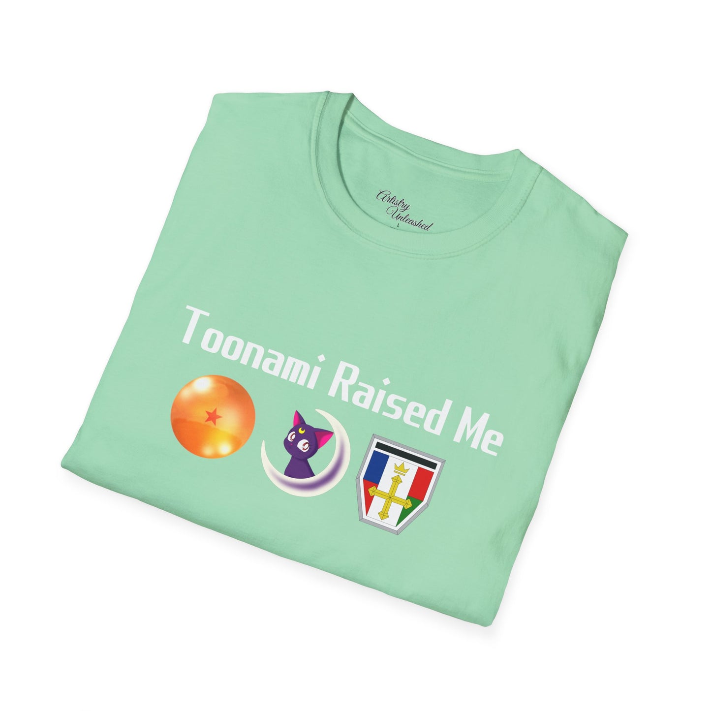 Toonami Raised Me White Unisex Softstyle T-Shirt