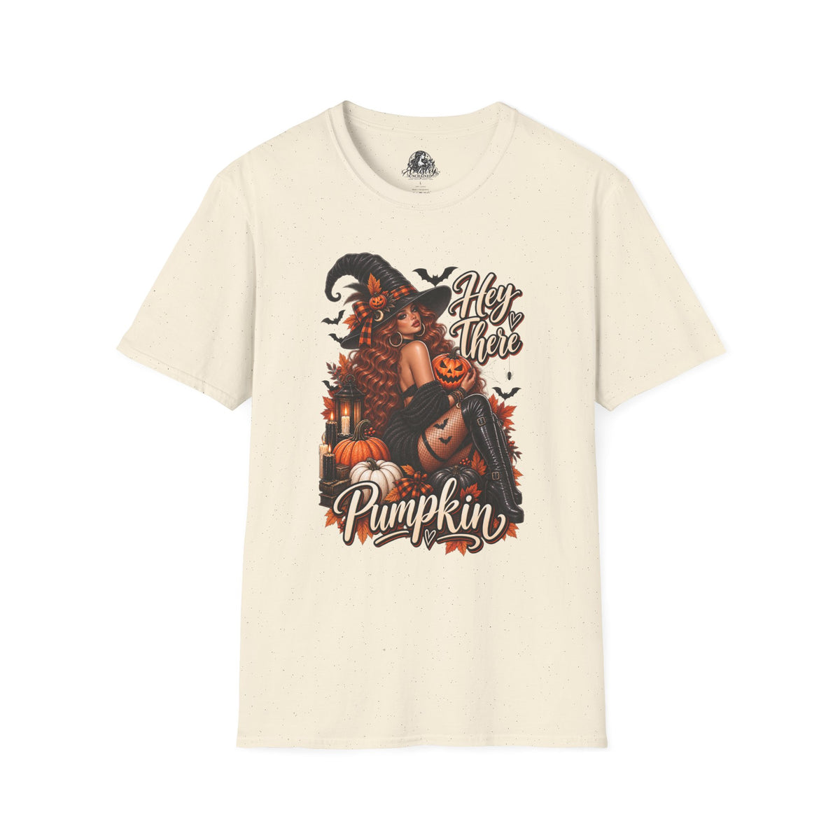 Hey There Pumpkin Halloween | Glam Ghost Design | Unisex Softstyle T-Shirt