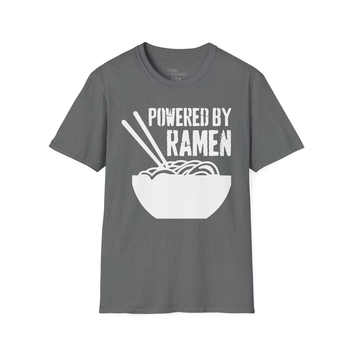 Powered by Ramen White Unisex Softstyle T-Shirt