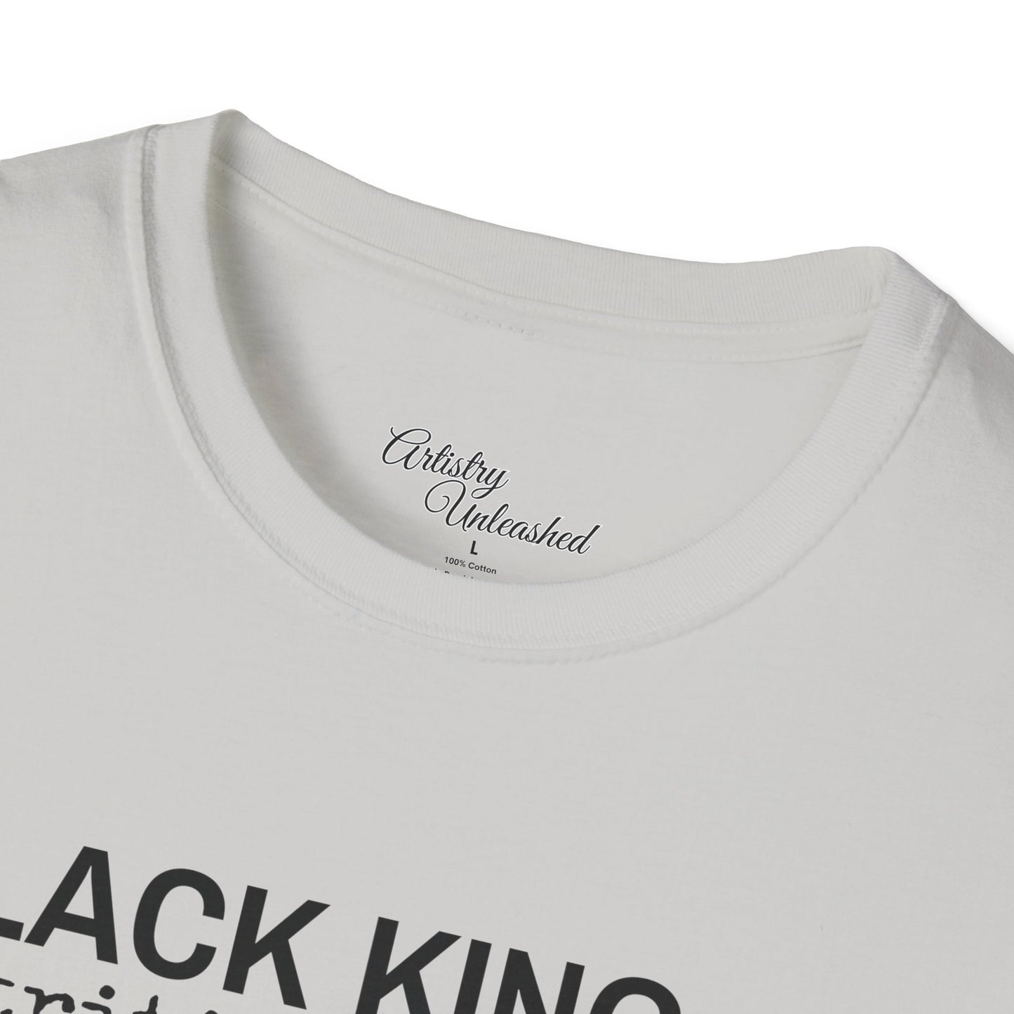 Black King Nutrition Facts Unisex Softstyle T-Shirt