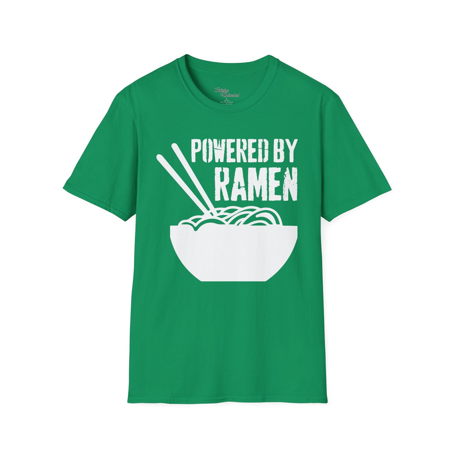 Powered by Ramen White Unisex Softstyle T-Shirt