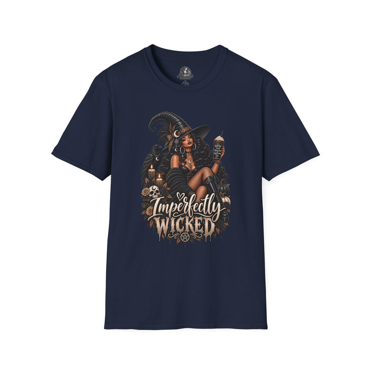 Imperfectly Wicked Halloween | Glam Ghost Design | Unisex Softstyle T-Shirt
