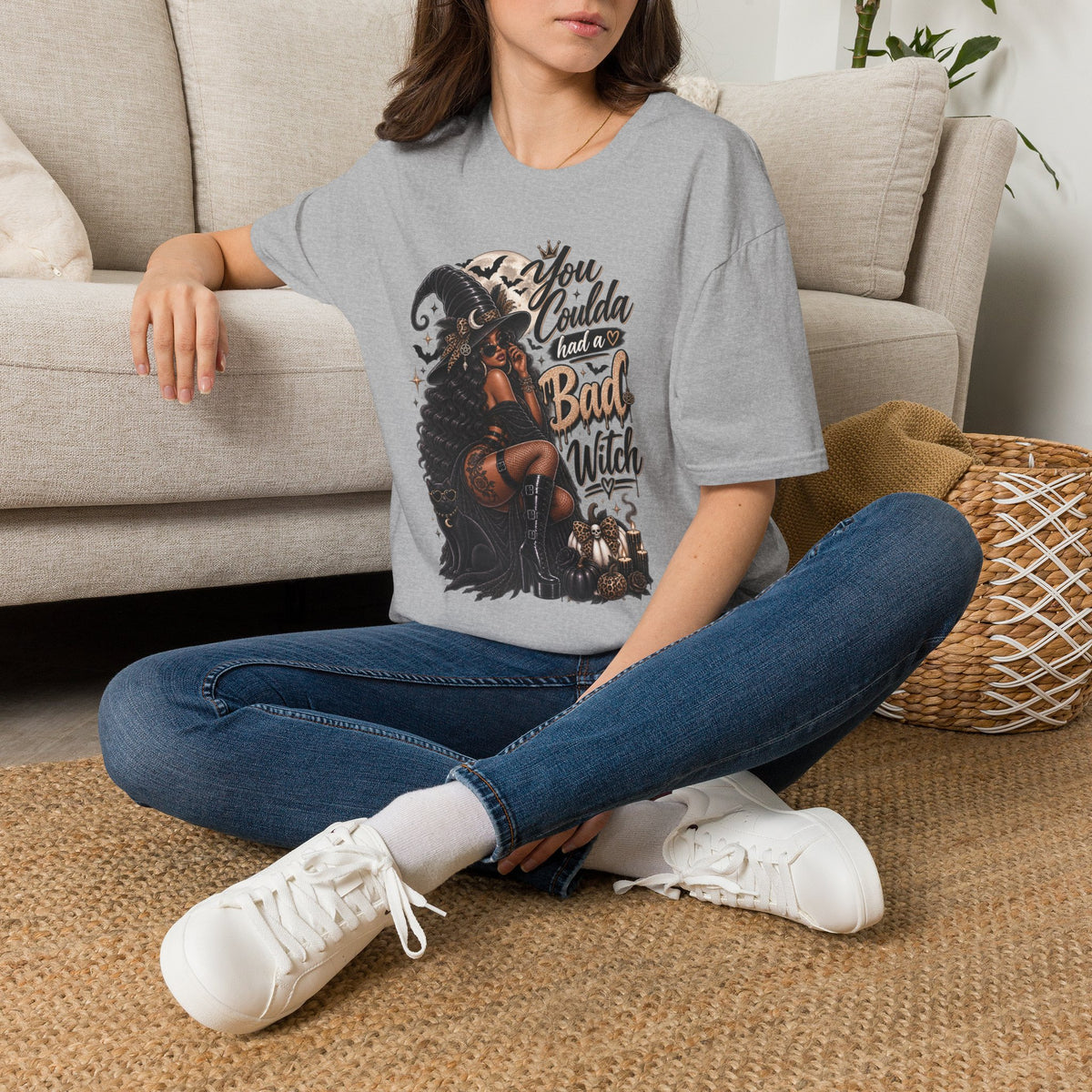 Bad Witch Halloween | Glam Ghost Design | Unisex Softstyle T-Shirt
