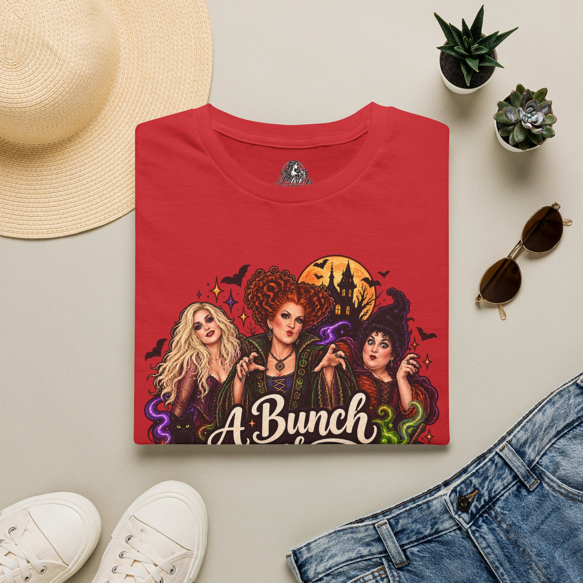 Bunch of Hocus Pocus Halloween | Glam Ghost Design | Unisex Softstyle T-Shirt