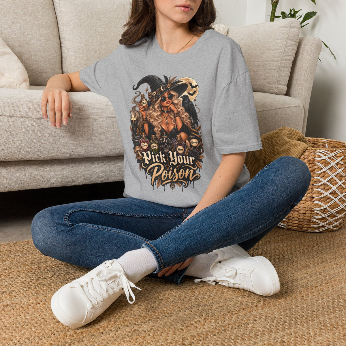Pick Your Poison Halloween | Glam Ghost Design | Unisex Softstyle T-Shirt