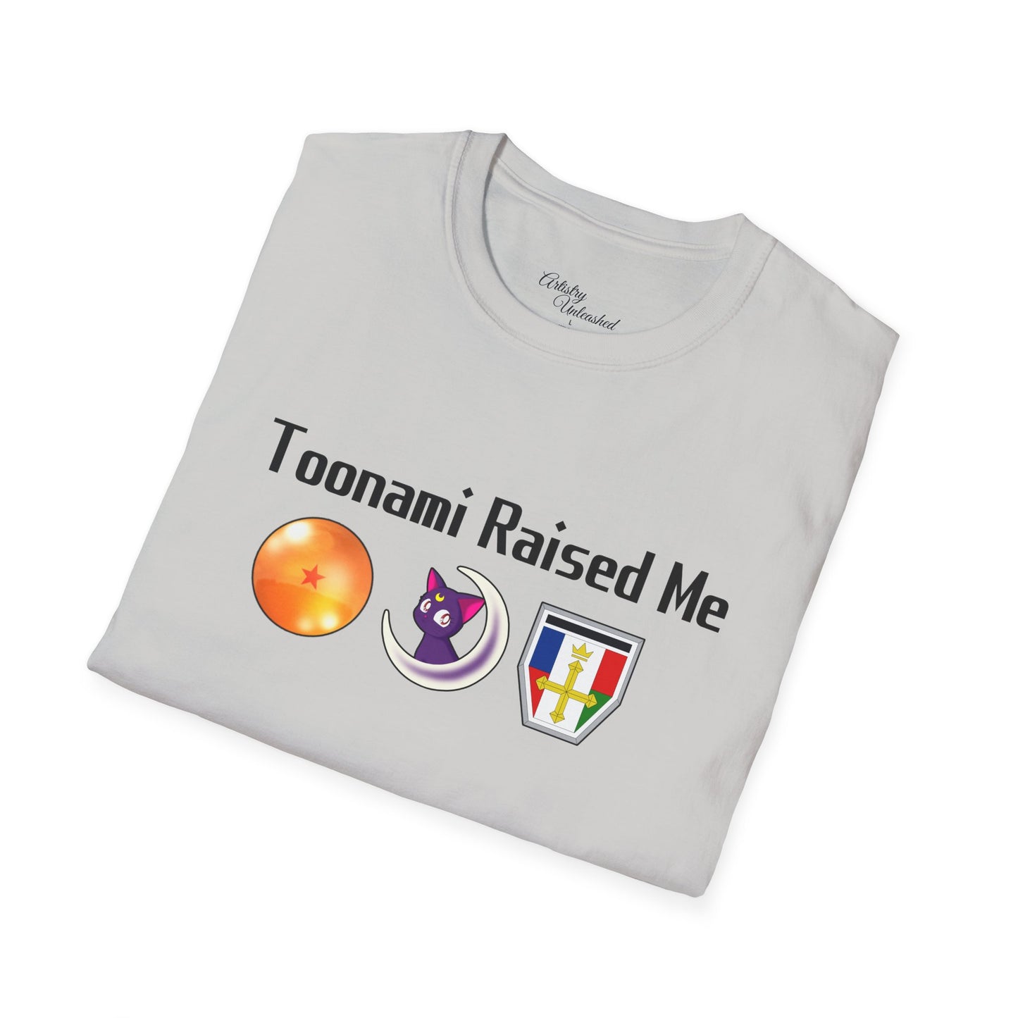 Toonami Raised Me Black Unisex Softstyle T-Shirt