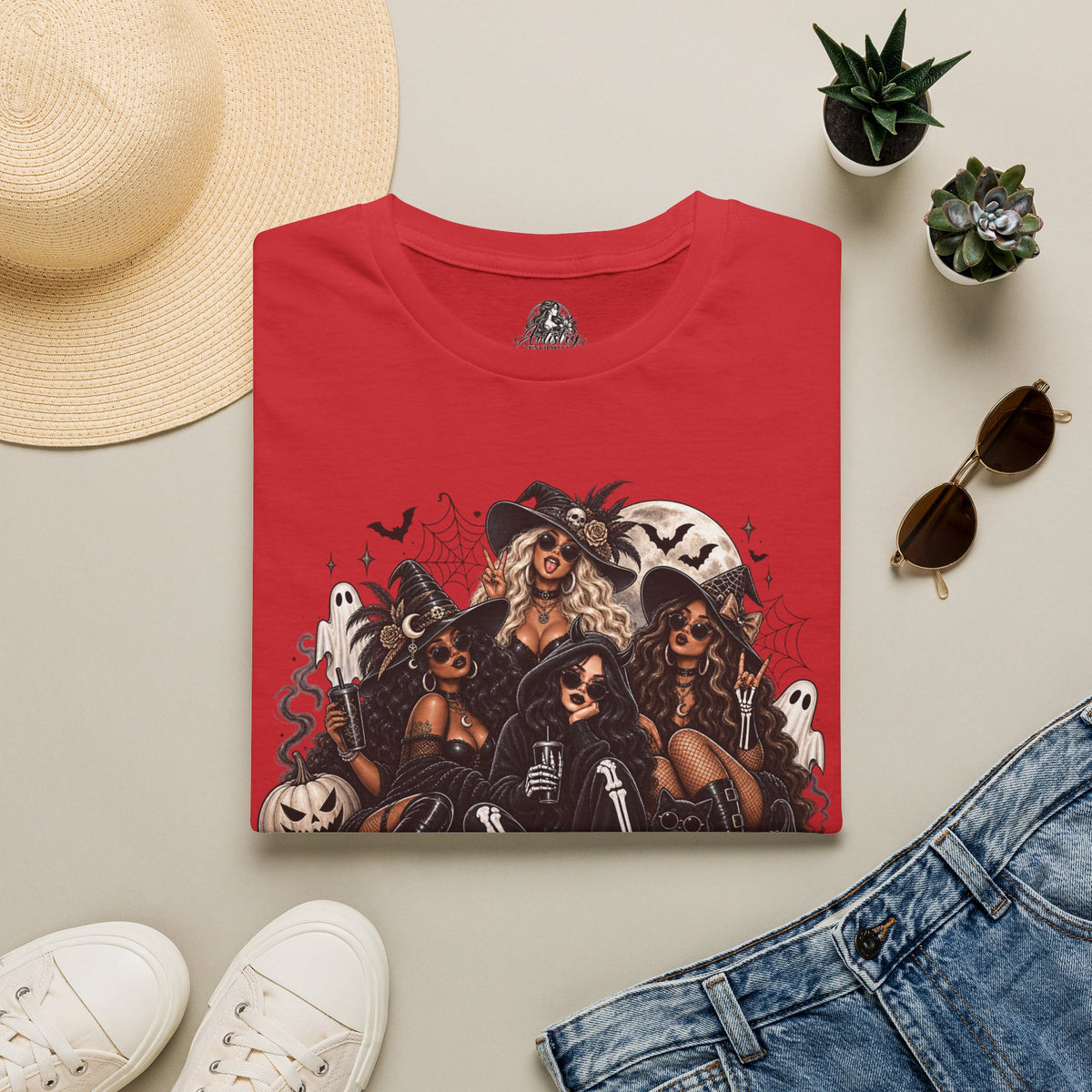 Ghoul Friends Halloween | Glam Ghost Design | Unisex Softstyle T-Shirt