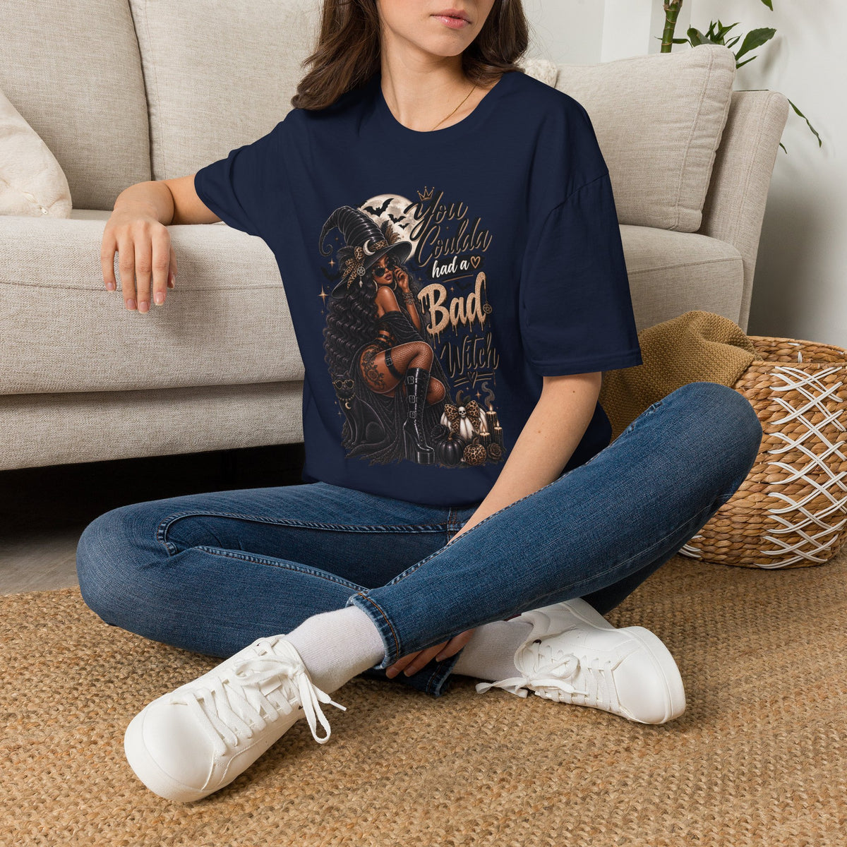 Bad Witch Halloween | Glam Ghost Design | Unisex Softstyle T-Shirt