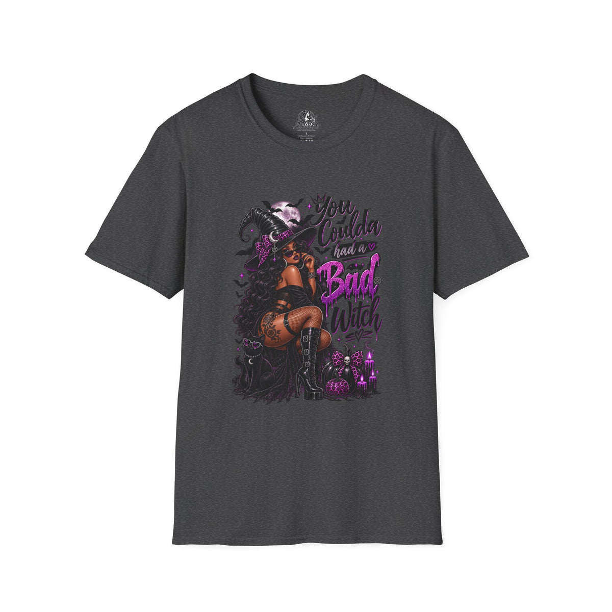 Bad Witch Halloween | Glam Ghost Design | Unisex Softstyle T-Shirt