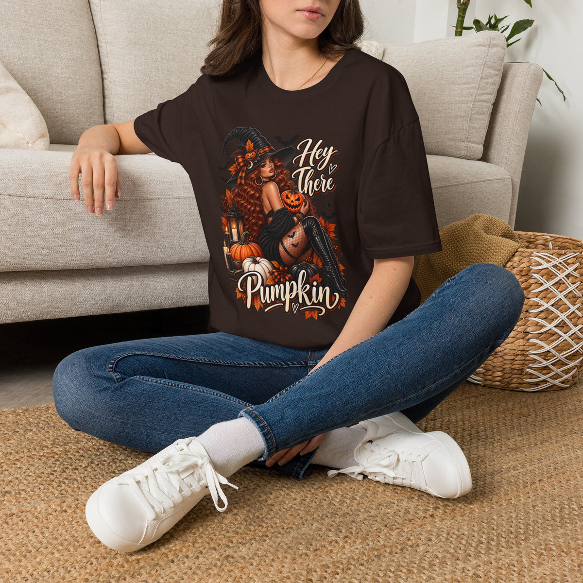 Hey There Pumpkin Halloween | Glam Ghost Design | Unisex Softstyle T-Shirt