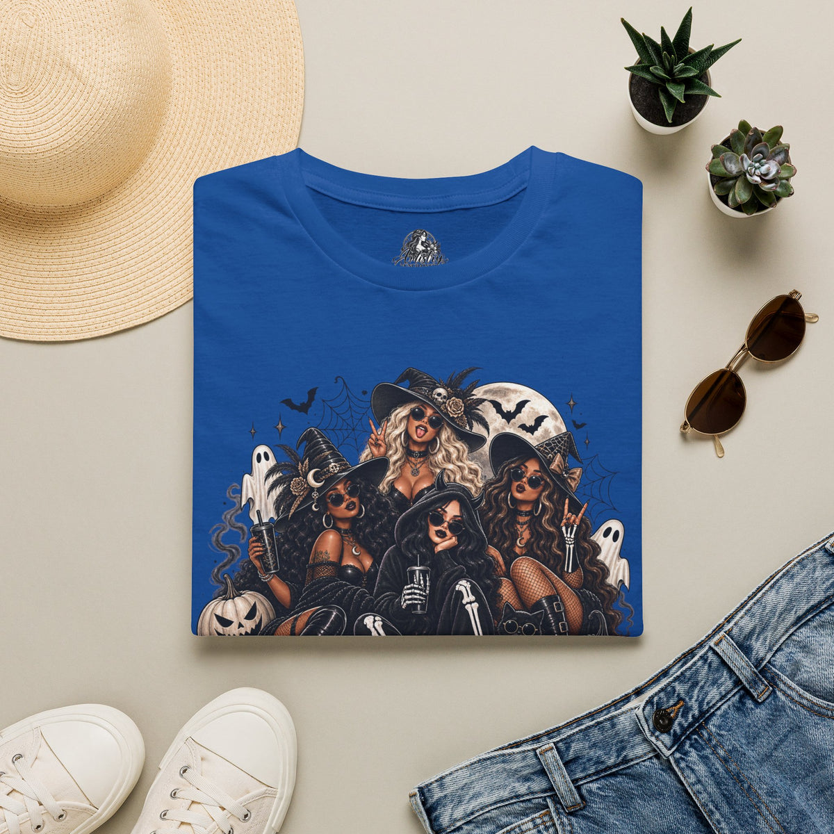 Ghoul Friends Halloween | Glam Ghost Design | Unisex Softstyle T-Shirt