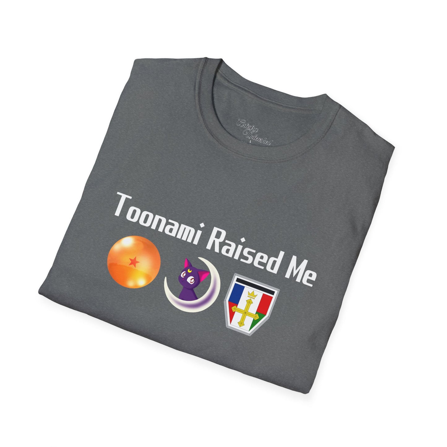 Toonami Raised Me White Unisex Softstyle T-Shirt