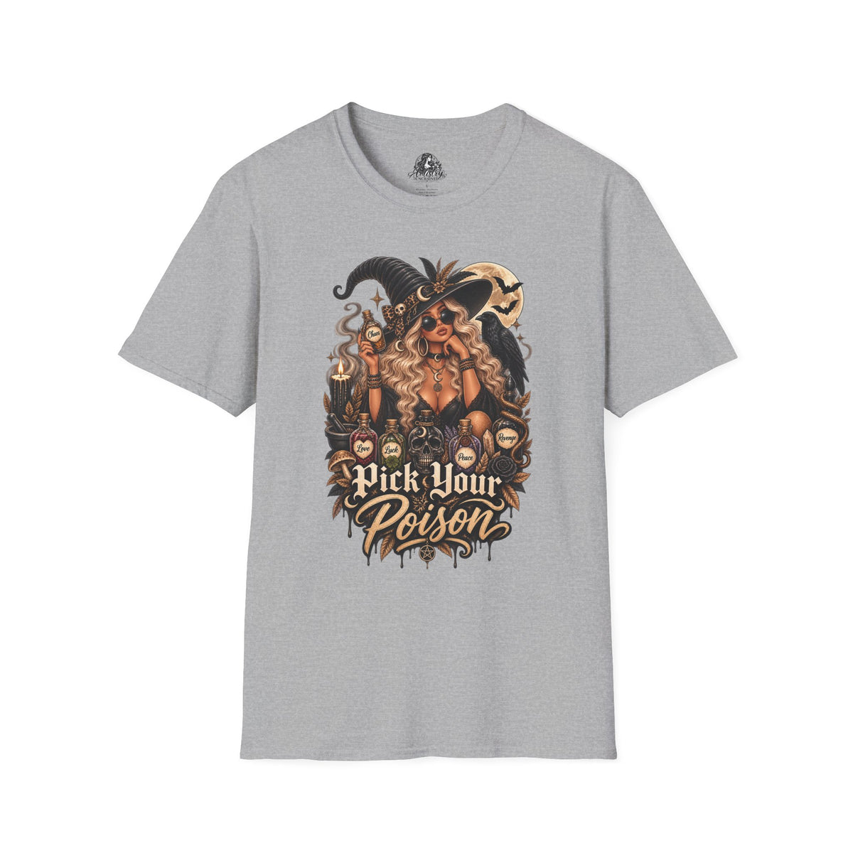 Pick Your Poison Halloween | Glam Ghost Design | Unisex Softstyle T-Shirt