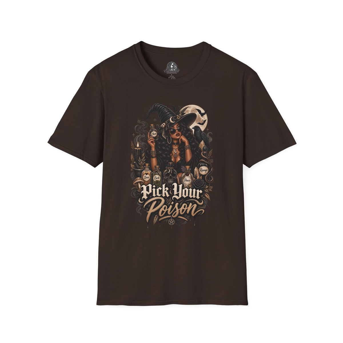 Pick Your Poison Halloween | Glam Ghost Design | Unisex Softstyle T-Shirt