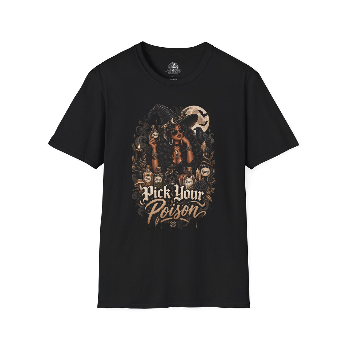 Pick Your Poison Halloween | Glam Ghost Design | Unisex Softstyle T-Shirt