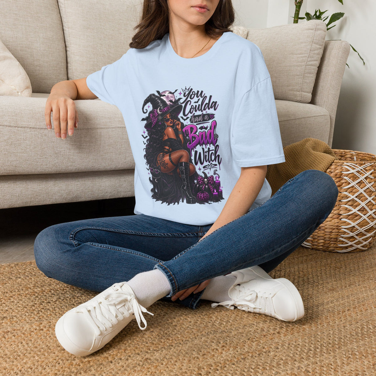 Bad Witch Halloween | Glam Ghost Design | Unisex Softstyle T-Shirt