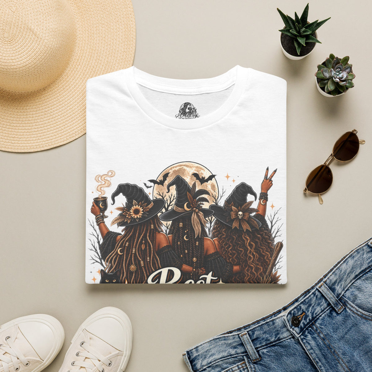 Best Witches Halloween | Glam Ghost Design | Unisex Softstyle T-Shirt