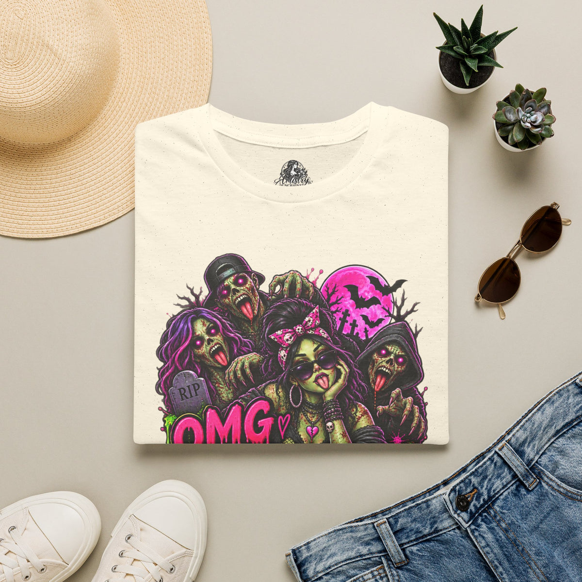 Literally Dead Halloween | Glam Ghost Design | Unisex Softstyle T-Shirt