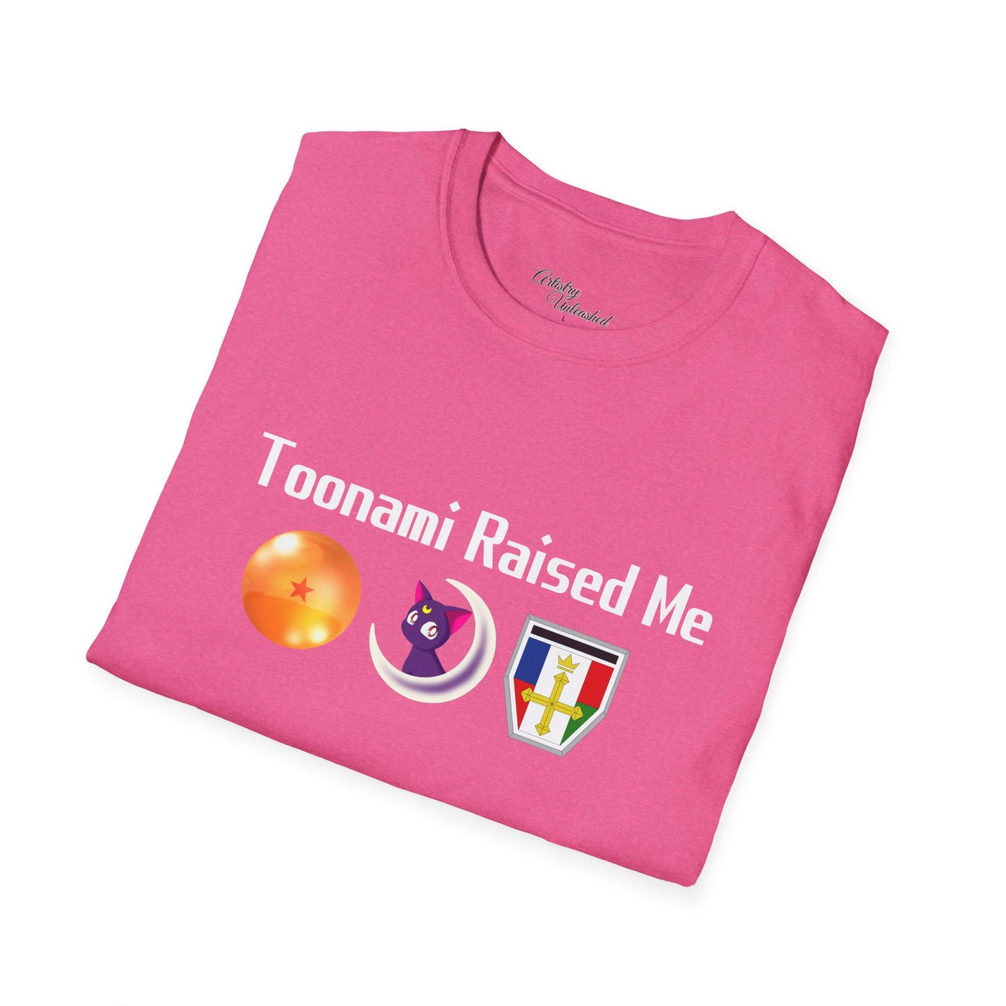 Toonami Raised Me White Unisex Softstyle T-Shirt