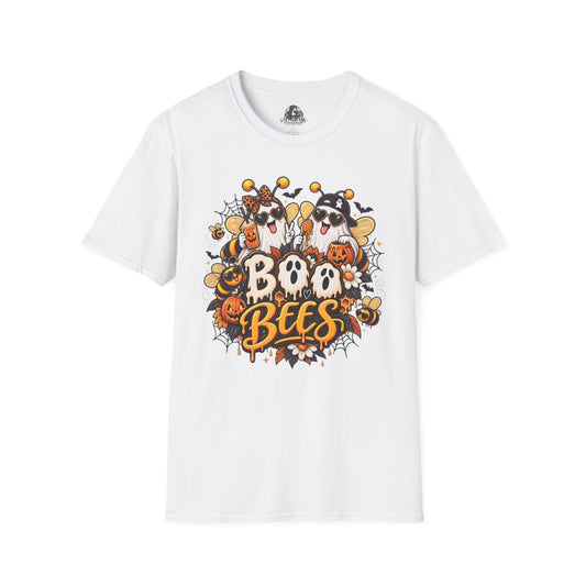 Boo Bees Halloween | Glam Ghost Design | Unisex Softstyle T-Shirt