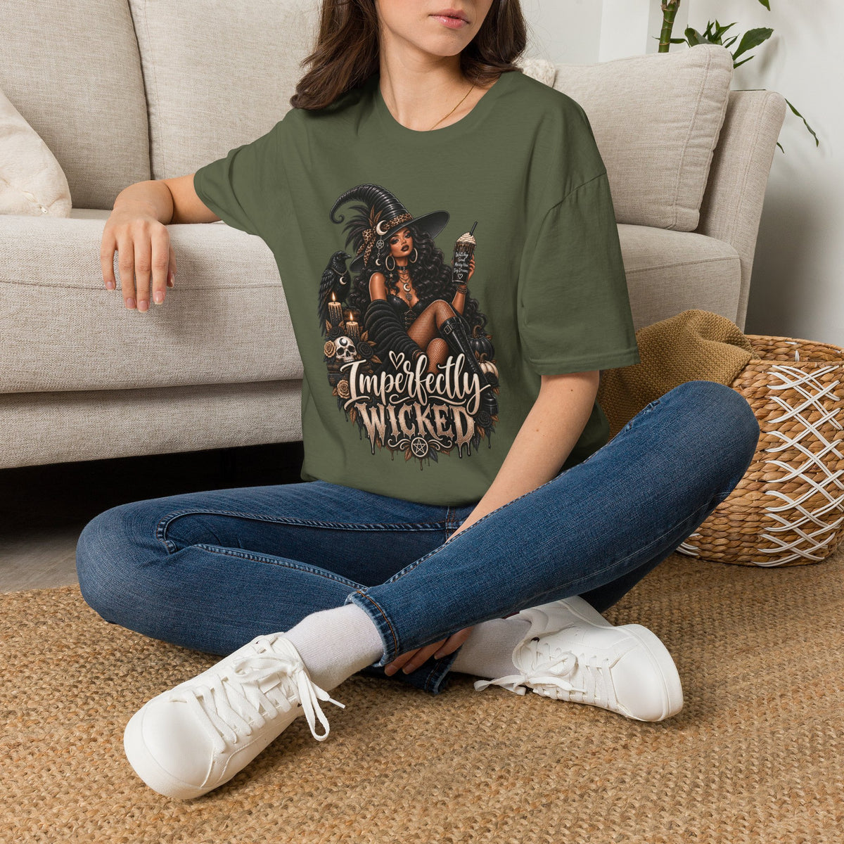 Imperfectly Wicked Halloween | Glam Ghost Design | Unisex Softstyle T-Shirt