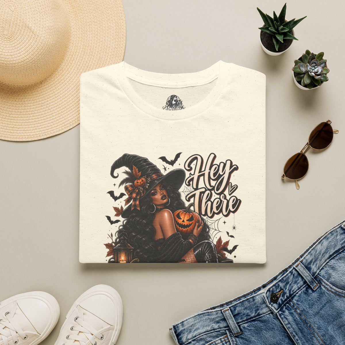 Hey There Pumpkin Halloween | Glam Ghost Design | Unisex Softstyle T-Shirt