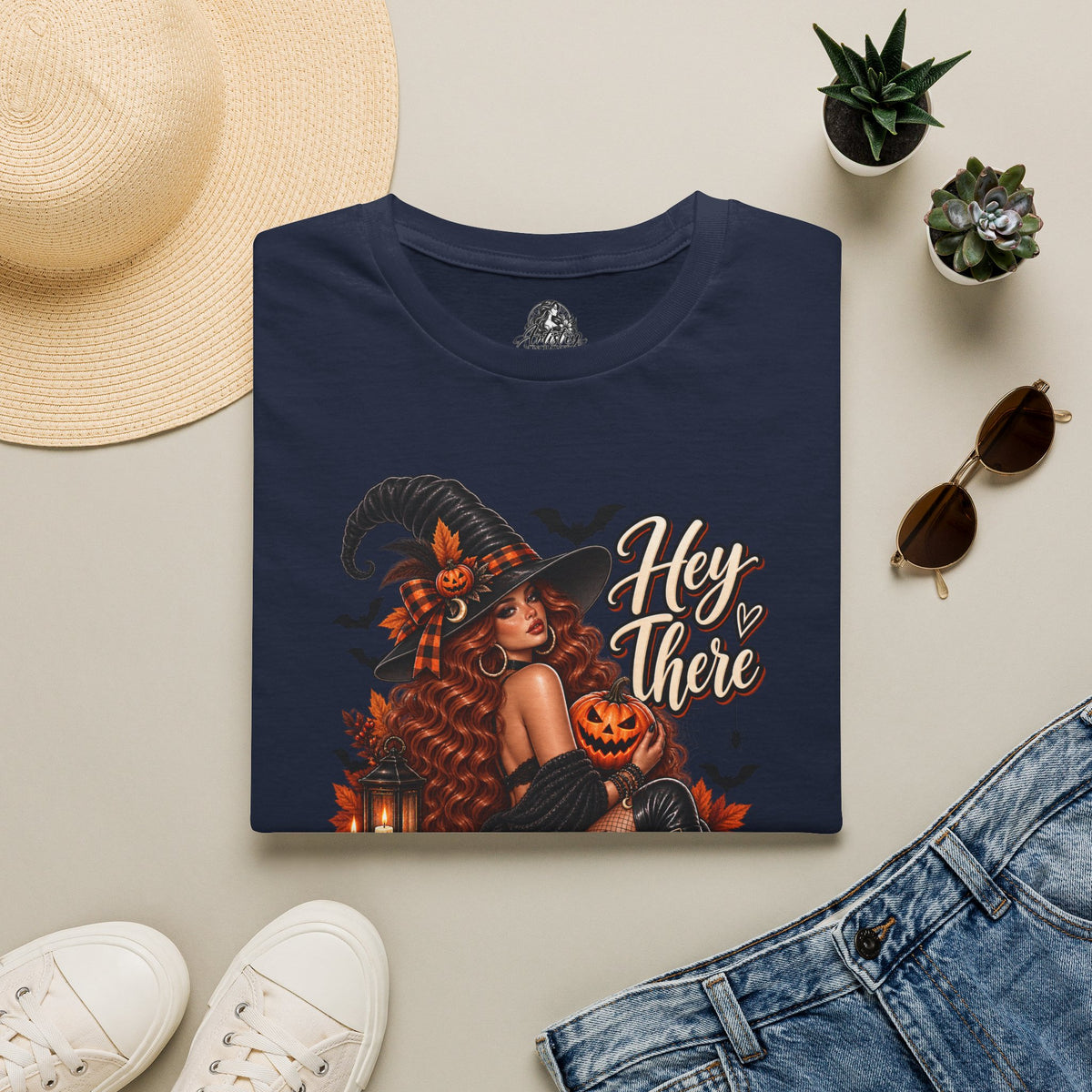 Hey There Pumpkin Halloween | Glam Ghost Design | Unisex Softstyle T-Shirt