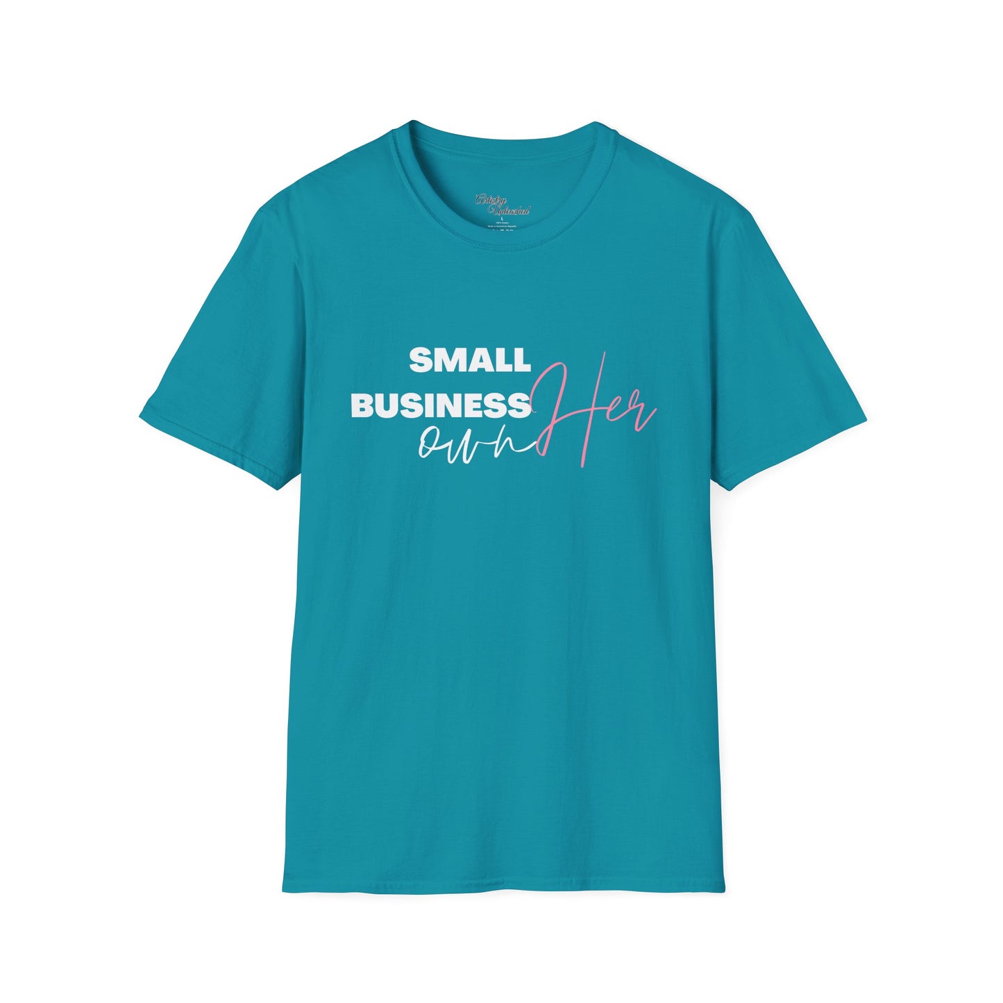 Small Business Manifesting White Unisex Softstyle T-Shirt