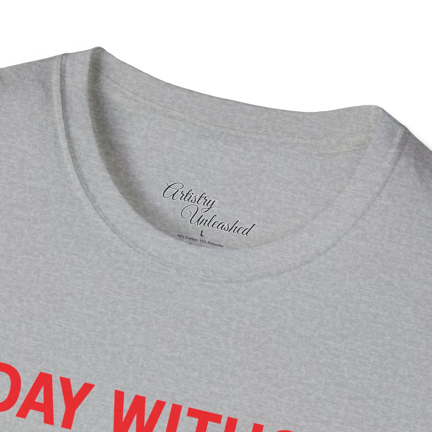 Day Without Anime White Unisex Softstyle T-Shirt