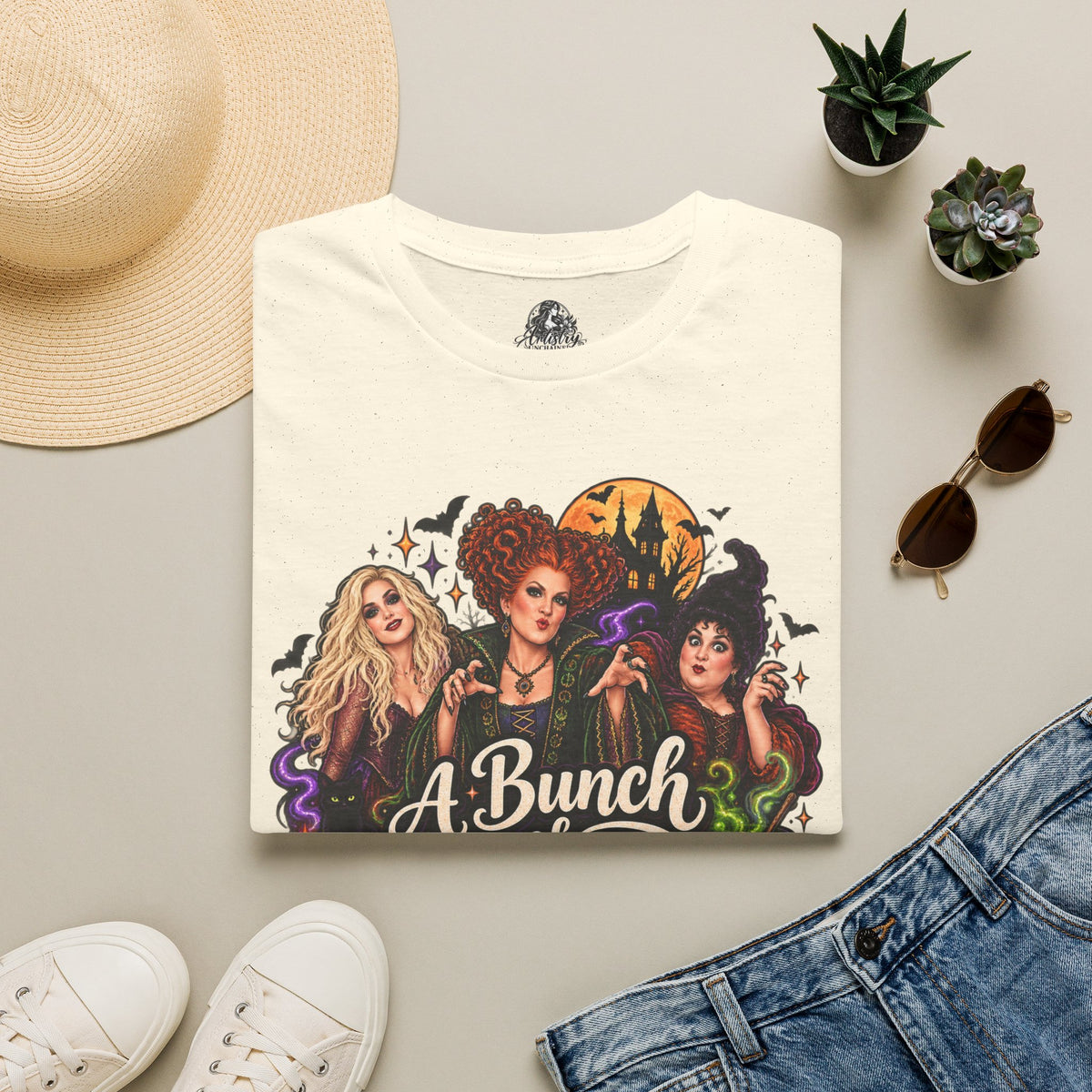 Bunch of Hocus Pocus Halloween | Glam Ghost Design | Unisex Softstyle T-Shirt