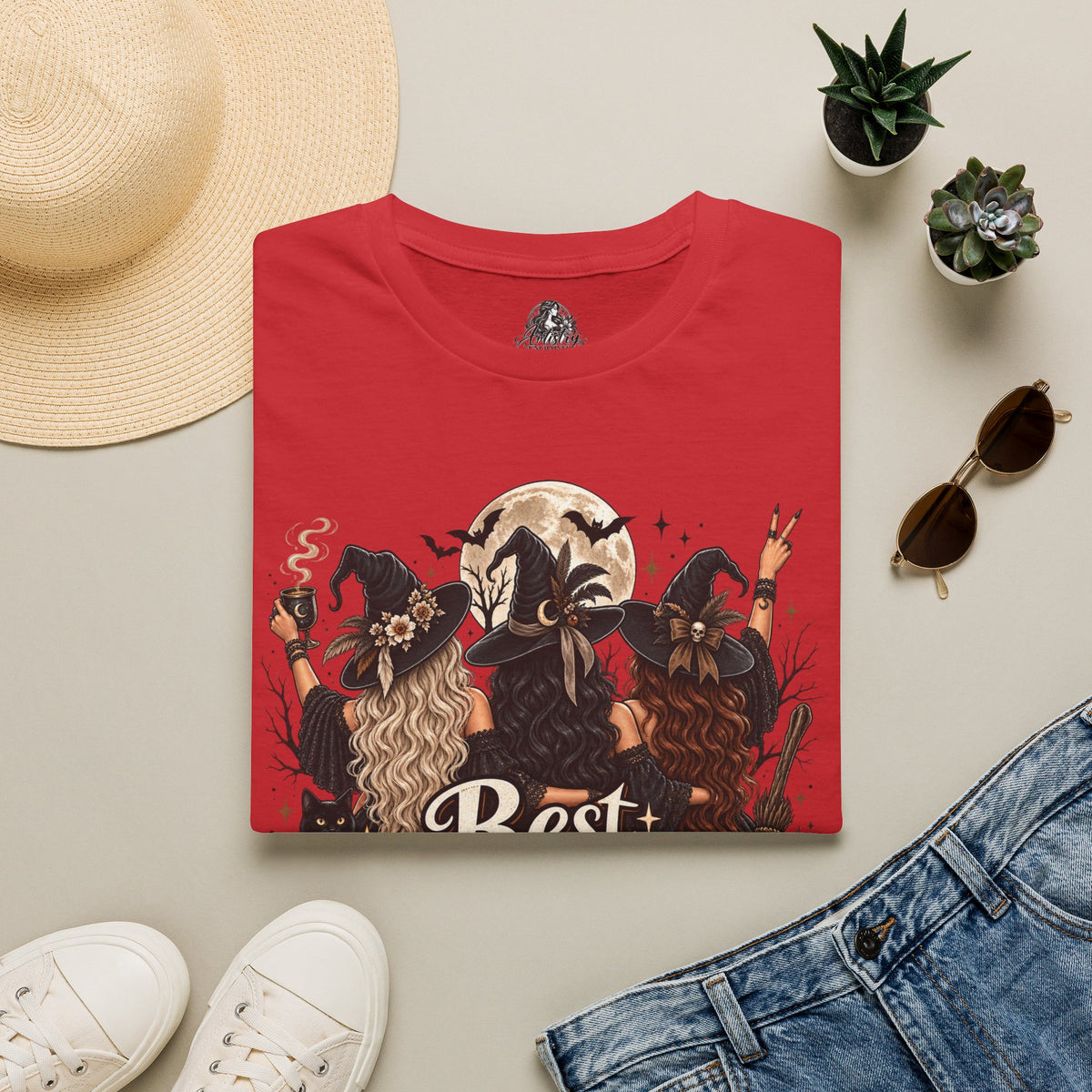 Best Witches Halloween | Glam Ghost Design | Unisex Softstyle T-Shirt